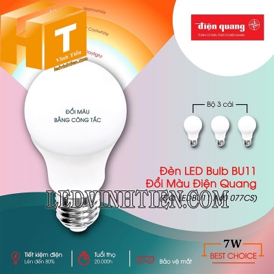 LED bulb tròn LEDBU11A60 077CS Điện Quang