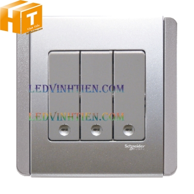 Ba công tắc dolly 1 chiều màu xám Schneider