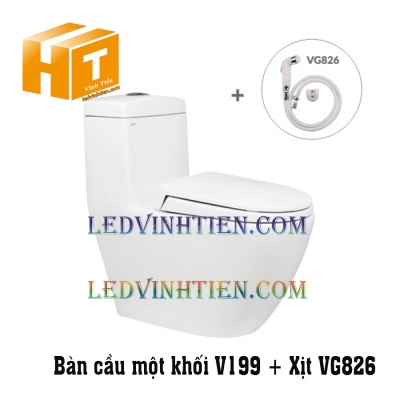 Bàn cầu 1 khối VIGLACERA V199