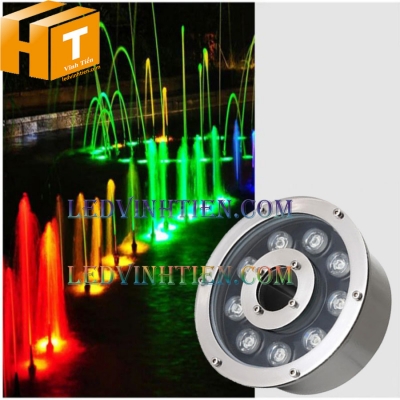 Đèn led âm nước 9w xanh lá