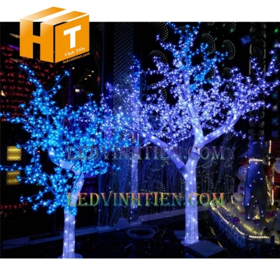 Hoa đào đèn led 5m xanh dương