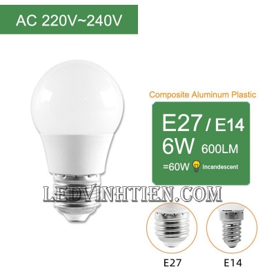 Bóng led búp 6W