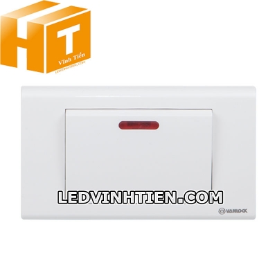 công tắc đơn 2 chiều đèn đỏ Sino Vanlock