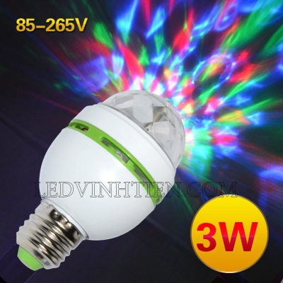 Đèn cầu xoay 3W đuôi vặn