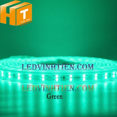 Đèn led dây 2835 led đôi 220v màu xanh lá