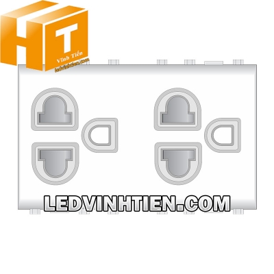 Ổ cắm 3 chấu có màn che Sino Vanlock
