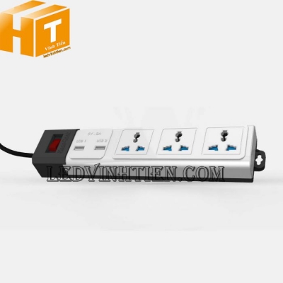 Ổ cắm đa năng 3m OC02.USB 3C Rạng Đông